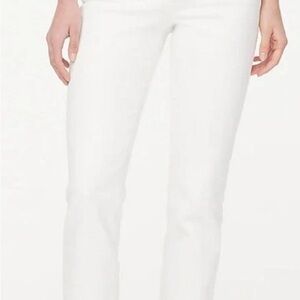 NWT Crew Factory Womens Essential Straight Leg Jean Size 27 White Stretch